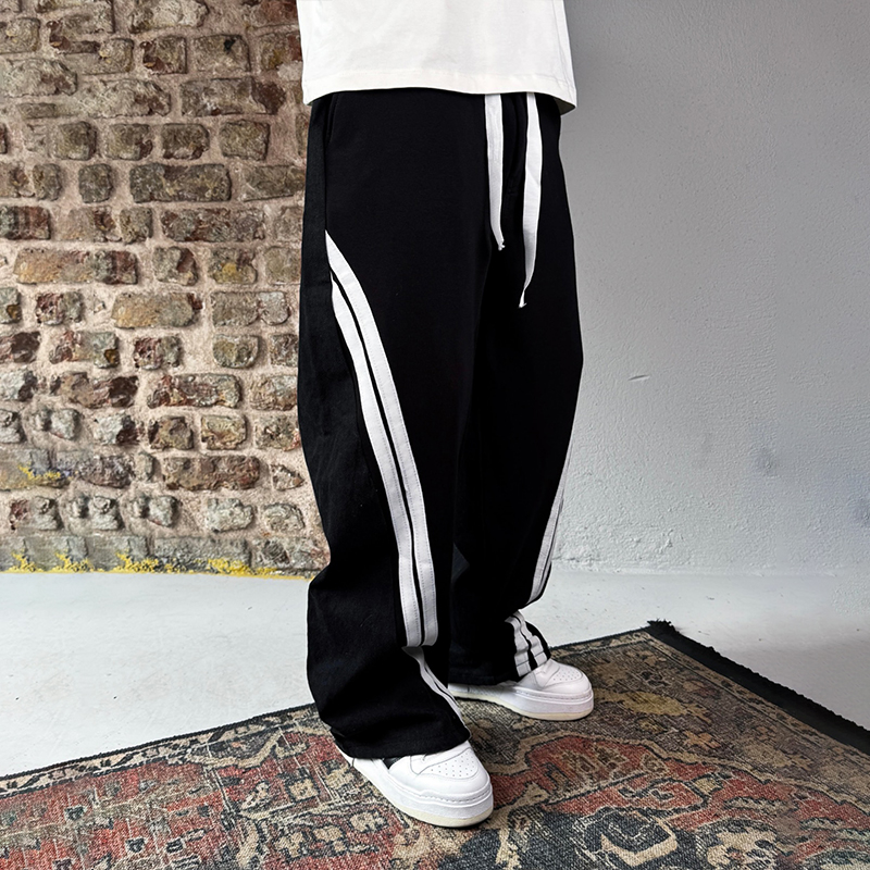 Retro Sweatpants Retro Striped Fleece Sweatpants